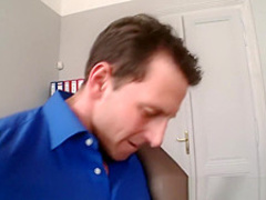 Anal sex threesome at the office