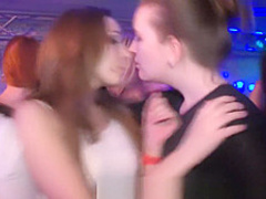 Party ladies getting sprayed with cum
