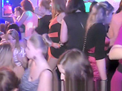 Party ladies getting sprayed with cum