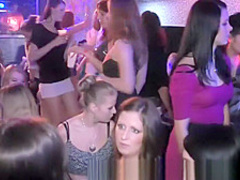 Party ladies getting sprayed with cum