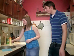 Hot Teenage Fucking In The Kitchen