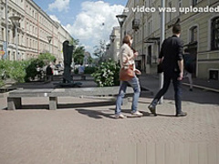 Beautiful slim teen sucks and fucks for a bit before anal sex