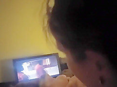 Bbw girlfriend gives me bj and hj