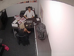 Blonde Model Sucks Agent for a Better Job