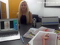 Blonde Model Sucks Agent for a Better Job