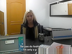 Blonde Model Sucks Agent for a Better Job