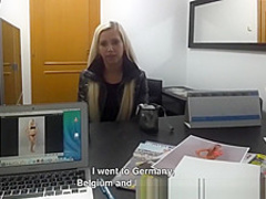 Blonde Model Sucks Agent for a Better Job