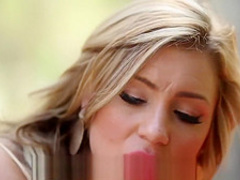 HD -  Hitchhiker Cameron Dee gets creampie on top of a car