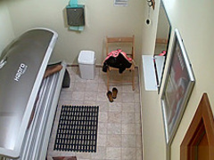 Sexy Blond Tanning her Beautiful Body