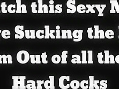 MILF Tabitha sucking strangers and swallowing cum POV