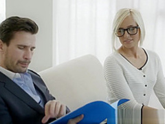 Hot Secretary Kate England Gets Anal from Client