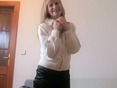 Foxy blonde student with slim body takes anal creampie