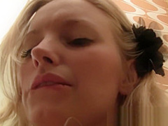 Phoebe creampied in the bathroom