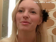 Phoebe creampied in the bathroom