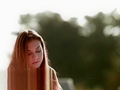 Girls masturbate by the pool