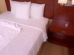 Brothel MILF strokes cock POV