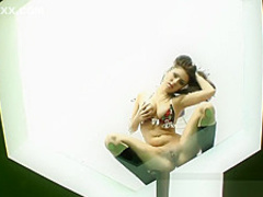 cumshot for this threesome loving slut