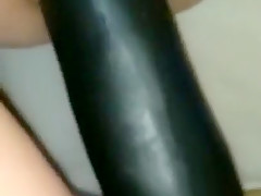 Giant dildo fuck