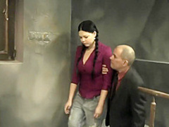 Old prisoner and young girl