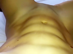 Amateur muscle girl orgasms whilst masturbating - POV