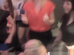 Party girls giving free handjobs