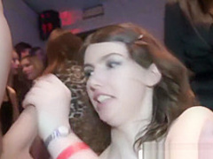 Party girls giving free handjobs