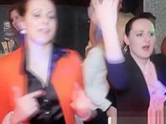 Party girls giving free handjobs