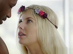 Blonde Fashion Model Addison Belgium Squirts on Huge Black Dick!