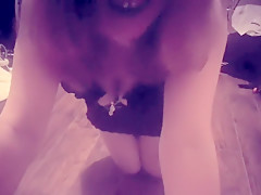 Dirty Ginger Bitch Goes Dancing on High Heels After Sex Party