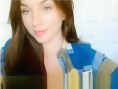 Sexy brunette teen on Omegle
