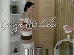 Expert hands seduce a young girl into a fucking on the table