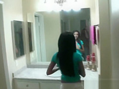 Hot girlfriend with huge tits sucks dick on camera