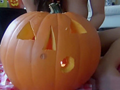 Abigail Mac Masturbates with a pumpkin