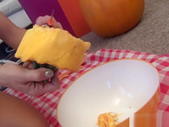 Abigail Mac Masturbates with a pumpkin