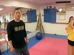 Lucky Guy Gets His Pecker Devoured By Several Babes