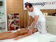 Stunning tanned teen has her young hole fucked hard