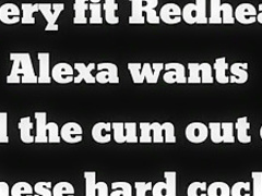 Fiery fit redhead Alexa swallowing cum