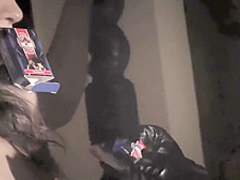 Leather Mama Spanking and Finger Fucking her Slave