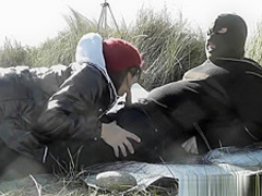 Slutwife gangbanged by strangers at the beach