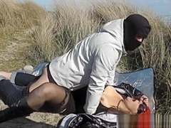 Slutwife gangbanged by strangers at the beach