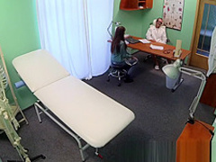 Horny sexy slim patient wants doctors cock after catching him