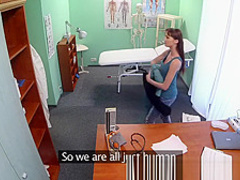 Horny sexy slim patient wants doctors cock after catching him