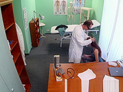 Horny sexy slim patient wants doctors cock after catching him