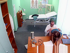 Horny sexy slim patient wants doctors cock after catching him