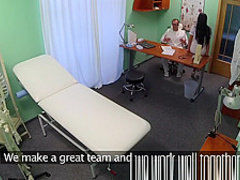 Horny sexy slim patient wants doctors cock after catching him