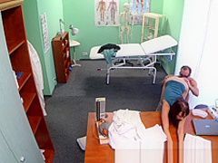 Horny sexy slim patient wants doctors cock after catching him