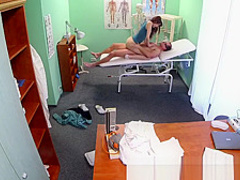 Horny sexy slim patient wants doctors cock after catching him