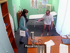 Horny sexy slim patient wants doctors cock after catching him