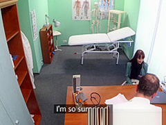 Horny sexy slim patient wants doctors cock after catching him