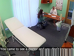 Horny sexy slim patient wants doctors cock after catching him